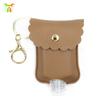 Estuche de cuero desechable para desinfectante de manos en stock con botella de 60 ml, funda para botella de alcohol, llavero, bolsita