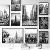 Pintura decorativa de alta gama de lujo ligero blanco y negro directa de fábrica para edificios, pintura retro colgante para dormitorio, sala de estar, pared de fondo de sofá