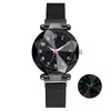 2019 Nuevo Reloj Cielo Estrellado TikTok Correa de Aleación Reloj Perezoso para Mujer Hebilla Magnética Reloj de Correa de Malla