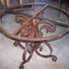 Mesa Redonda de Hierro Forjado Estilo Europeo Subei Suministro Directo, Mesa de Comedor Artesanal de Hierro Forjado, Mesa de Café Artesanal de Metal, Mesa de Hierro
