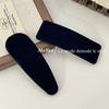 Grampo de cabelo de veludo elegante vintage feminino azul marinho grampo de cabelo simples bb clip 2024 novo estilo franja clipe de cabeça traseira