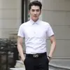 Camisa de Verano de Manga Corta para Hombre Talla Grande para Hombre Estilo Coreano Ajustada Color Sin Planchar Camisa Corta Adolescente Camisa Blanca
