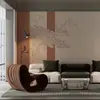 Fondo de pared de papel tapiz de magnolia pintado a mano estilo retro nuevo chino Decoración del hogar Zen Sala de estar Sofá Villa Fondo de pared sin costuras