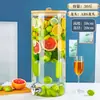 Botella de Vino de Vidrio Resistente a Altas Temperaturas con Grifo Barril de Bebidas Comercial de Autoservicio Lata de Jugo de Frutas Frías Contenedor de Barril de Cerveza Cola