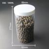 Frasco de embalagem de alimentos transparente de biscoito de chá perfumado PET 89 dentes 1000ml garrafa de plástico de boca larga selada em estoque