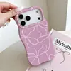 Funda de Teléfono con Lazo de Graffiti de Línea Colorida Artística para iPhone18Promax Cubierta Protectora de Película de Transferencia Térmica
