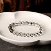 Pulsera de Anillo Único de Fantasma Verde Natural con Cuentas Redondas de 8 mm Moda para Dama Simple DIY Pulsera de Cuentas de Fantasma Verde