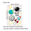 Calcomanía de Inodoro Astronauta Luna Calcomanía Decorativa Esmerilada de PVC N1832 Calcomanía de Inodoro Transfronteriza Calcomanía de Pared para Tapa de Inodoro