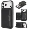 Compatible con carcasa de teléfono magnética dos en uno para iPhone 18, carcasa con ranura para tarjetas para Samsung S26, carcasa de cuero con carga inalámbrica MagSafe