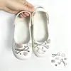 Accesorios para zapatos tipo ballet perforados DIY, accesorios de perlas y pedrería, hebillas de zapato desmontables de alta gama y decoraciones para la superficie del zapato