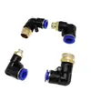 Codo en L de Rosca Macho Recto para Tubería de Aire de Dos Vías Tipo L Pl8-01/Pl8-02 Conector de Enchufe Rápido Yusen Neumático