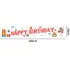 Banner Colgante de Cumpleaños Decoración para Fiesta Infantil Accesorios Pastel Inflable Fondo de Feliz Cumpleaños Personalizado
