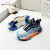 Sapatos casuais infantis de dupla malha com sola de borracha, tamanhos 32-41, sapatos infantis novos, tênis para crianças pequenas, tênis de corrida infantis