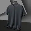 Camiseta Masculina de Manga Curta Verão Waffle Solta Manga Curta Top Meninos Camiseta Trendy Casual Malha Respirável