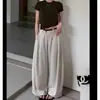 Pantalones de Pierna Ancha Modernos y Juveniles para Mujer, Estilo Delgado de Verano 2026 Nuevos de Cintura Alta Adelgazantes Sueltos Casuales Pantalones Curvos con Caída