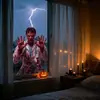 Pegatina de Ventana Electrostática de Doctor Sangriento de Terror de Halloween para Sala de Escape Bar Fiesta Atmósfera de Terror Calcomanía de Cristal sin Pegamento