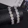 E-commerce Transfronteiriço Pulseira de Prata S925 com Moissanita 10mm Rosto Sorridente Adequada para Homens e Mulheres, Testada e Certificada com Gra