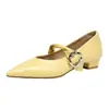 Zapatos de tacón grueso estilo francés, punta fina y ligera, de lujo ligero, no cansan, para otoño 2026, zapatos bajos para mujer, pies absolutamente hermosos, zapatos de vestir para mujer