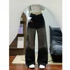 Jeans American Retro Cielo Estrellado con Parches de Pedrería Brillante para Mujer con un Diseño Atrevido, Pantalones Lavados con Degradado de Longitud Completa
