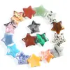 Atacado de fábrica 25mm ornamentos de estrela de pedra natural não porosa estrela de cinco pontas pedra de energia cristal pedra semipreciosa transfronteiriça 1 polegada