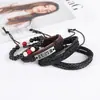 Venta caliente Europa y Estados Unidos nuevo traje de pulsera de cuero de cuatro piezas AMOR pulsera tejida para hombre joyería al por mayor