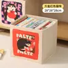 Caja de almacenamiento de juguetes de dibujos animados, caja de almacenamiento plegable para ropa y artículos varios del hogar, almacenamiento de gran capacidad, caja organizadora a prueba de polvo y humedad