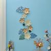 Decoraciones de Pared Florales Vintage de Hierro Moderno Decoraciones de Pared de Metal Colgante de Pared de Entrada Fondo de Pared Creativo Decoraciones Colgantes de Pared de Flores