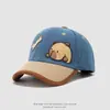Boné de Beisebol Infantil de Outono Estilo Coreano Bonito Desenho Animado Capivara Pato Chapéu para Sol ao Ar Livre à Prova de Vento para Meninos