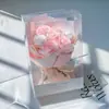 Ramo de Jabón Mini de 7 Piezas Color Azul Hielo Rosa Transfronterizo con Flores Secas de Gipsofila, Regalo de Cumpleaños para Niñas, Pequeña Sorpresa