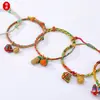 Zongzi Pequeno Tecido à Mão com Fio de Cinco Cores, Novos Acessórios DIY Estilo Étnico Chinês, Pulseiras Festivas Infantis Estilo Casal