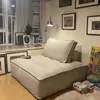 Sofá Perezoso Trendy Cubo de Tofu, Estilo Minimalista Italiano Nórdico, Sofá Silla de Tela Combinación Recta Pequeña para Apartamento