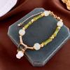 Nuevo Pulsera de Punto de Flor de Bambú de Resina Estilo Chino Personalizada Nicho Estilo Nacional Elegante Celebridad de Internet Pulsera Geométrica de Alta Calidad para Mujeres