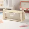Estojo Grande de Lápis Simples, Estojo de Lápis Transparente de Seis Camadas para Alunos do Ensino Fundamental e Médio, Estojo de Lápis com Aparência Sofisticada, Bolsa de Armazenamento de Material Escolar para Meninas