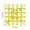 Régua de Patchwork para Costura DIY de Acrílico com Formato Vazado, Gabarito de Costura, Régua de Patchwork para Quilting, Ferramenta de Borda para Patchwork, Conjunto de 6 Peças