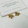 Elegantes Pendientes de Lazos Huecos Completamente Diamantados de Nuevo Estilo, Modernos y Sencillos, Diseño Único, Pendientes Versátiles