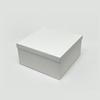 Caja de Cartón Grande Universal con Cartón Blanco y Negro, Tapa y Base, con Bordes Decorativos, No Requiere Plegado, Adecuada para Sombreros de Pescador, Personalizable para Ropa y Sombreros