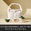Juego de Té Kung Fu de Cerámica Pintado a Mano Blanco Mineral Roca del Fabricante Tazón de Té Especial con Tapa para Jóvenes para Preparar Té