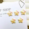 Venta Caliente Decoraciones para Uñas Caricatura Lazo Estrella Estrella de Cinco Puntas Decoraciones para Uñas y Cabello Color Sólido Lunares Estrella Linda Decoraciones de Resina