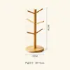 Portavasos de Madera Escritorio Estante de Almacenamiento para Tazas y Vasos Estante de Almacenamiento de Madera de Bambú Cocina Simple Estante de Secado Invertido