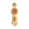 Espada de Siete Estrellas Fantasma de Montaña de Latón, Adorno Giratorio de Mano, Espada de Moneda de Cobre Bagua, Decoración Popular de Feng Shui, Directo de Fábrica