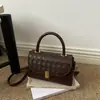 Moda de Verano 2026 Tejido Simple Versátil Elegante Alta Calidad Texturizado Bolso de Hombro Único Cruzado Bolso Cuadrado Pequeño