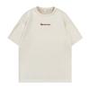 Camiseta de Manga Curta com Letras Contrastantes de Marca da Moda para Homens e Mulheres, Bordada Casual Versátil para Casal Solta