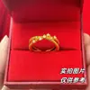 Tienda de oro con anillo de cruz de diamante de lujo ligero popular en línea dulce fresco nuevo lujo ligero alto sentido diseño abierto sensación