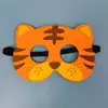 Máscaras de Tela No Tejida de Fieltro para Jardín de Infancia Transfronterizo Estilo Animal Creativo Máscaras Oculares Decorativas Navideñas y de Halloween para Niños