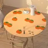 Tamanho Personalizado Mesa Redonda Pequena Impermeável, À Prova de Óleo, Anti-Escaldante, Toalha de Mesa Sem Lavagem, Mesa de Centro, Tapete Antiderrapante, Mesa de Jantar Redonda Tapete de Mesa de Couro