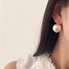 Pendientes de Perlas Grandes con Flores de Algodón de Xinjiang Estilo Mori Retro Cool Coreano Pendientes ins Hechos a Mano Vintage Pin de Plata 925