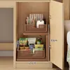 Escritorio de dormitorio con almacenamiento profundo, almacenamiento para torre de computadora, estantería de múltiples niveles para una utilización eficiente del espacio