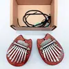 Kalimba de 8 tonos transfronteriza Piano de pulgar Pequeño de 8 teclas Mini instrumento musical Piano de pulgar Portátil de madera Transparente Piano de pulgar