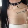 Estilo Garota Popular Versátil Couro Sino Gargantilha Colar Feminino Curto Design de Nicho Punk Colar