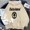 Moletons Tokio Hotel Femininos Gótico Anime Estético Hoddies Pul